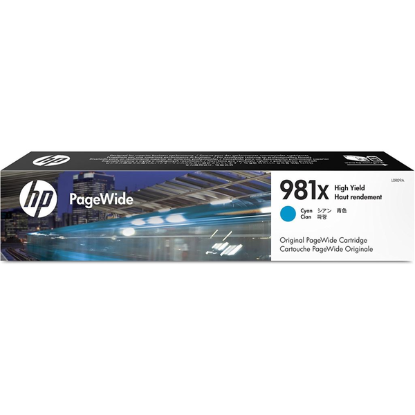 HP 981X High Yield Cyan Original PageWide Cartridge inkoustová náplň 1 kusů Vysoká (XL) výtěžnost