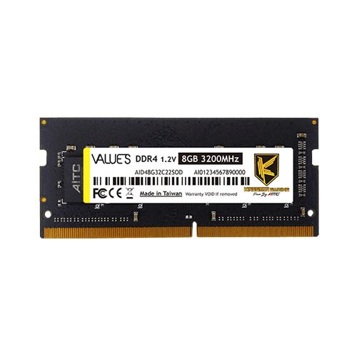 Kingsman VALUES 8GB 3200MHz DDR4 Notebook RAM CL22 (KSD48G32C22SOD)