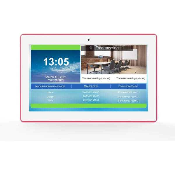 ALLNET Meetingraum RGB LED Tablet 15 hüvelyk RK3399 fehér Android 10 NFC/RFID
