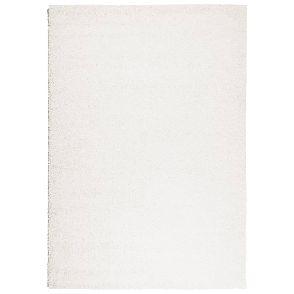 krémszínű hosszú szálú bozontos modern szőnyeg 160 x 230 cm (375237)