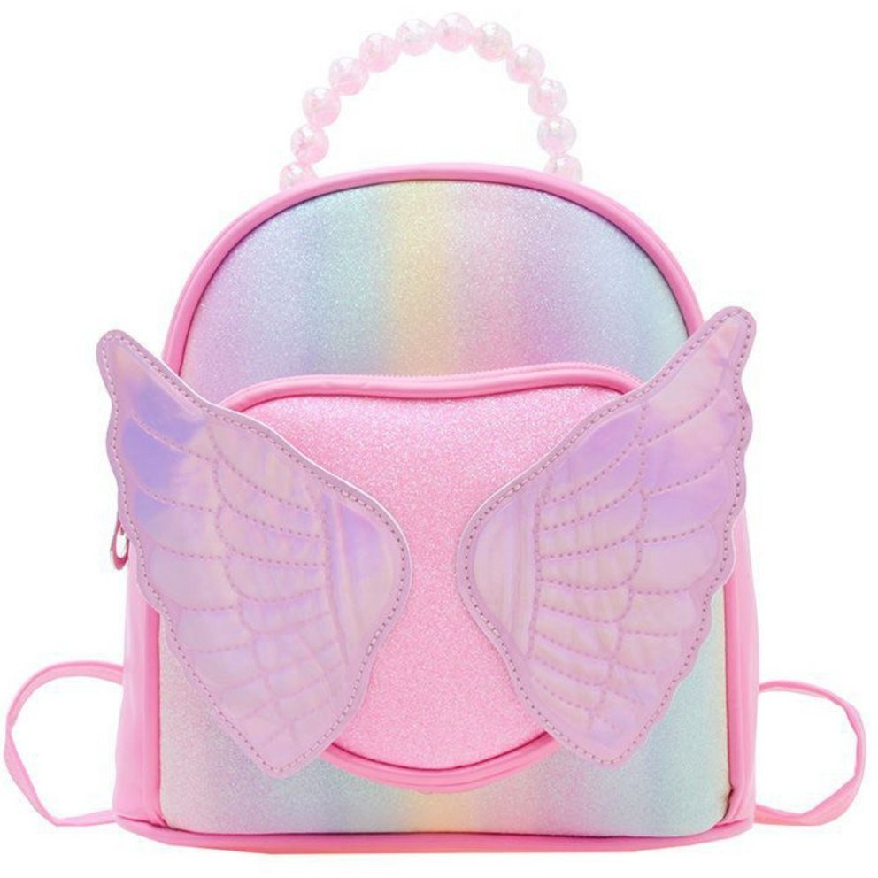 Gyermek Hátizsák Csillogó Szárnyak Gyöngyök Rózsaszín 22 cm (22051)
