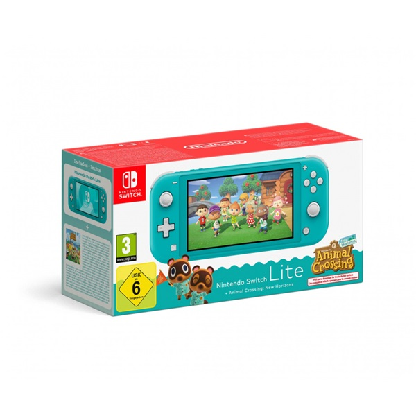 Nintendo Switch Lite türkiz játékkonzol + Animal Crossing: New Horizons játékszoftver (NSH137)