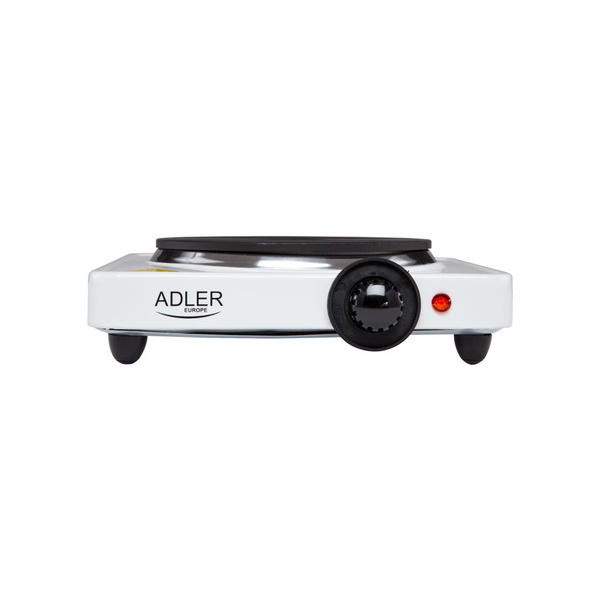 Hornillo Eléctrico, Zona Cocinado 18,5 Cm, Termostato Regulación Continua, Compacto,  Camping Blanco 1500w Adler Ad6503
