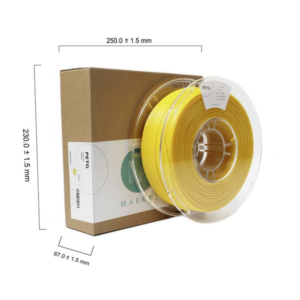 Maertz PETG nyomtatószál 1.75mm, 1kg sárga (PMMA-1011-006)