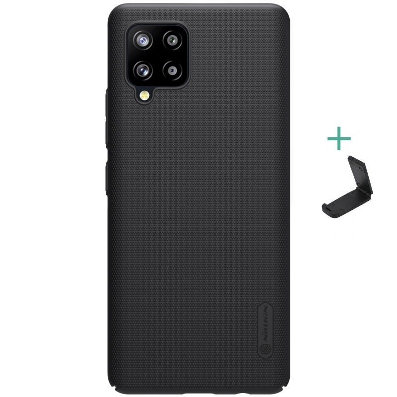 Samsung Galaxy A42 5G / M42 5G SM-A426B / M426B, Műanyag hátlap védőtok, stand, Nillkin Super Frosted, fekete (96050)