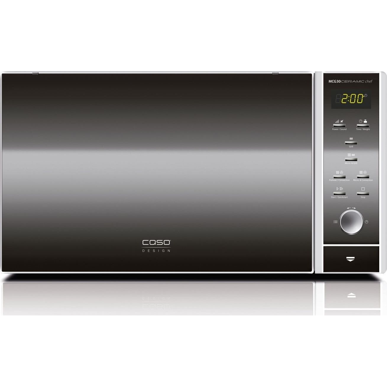 Caso MCG30 Ceramic Chef Mikrohullámú Sütő 900W Grill Konvekció Fekete (3371)