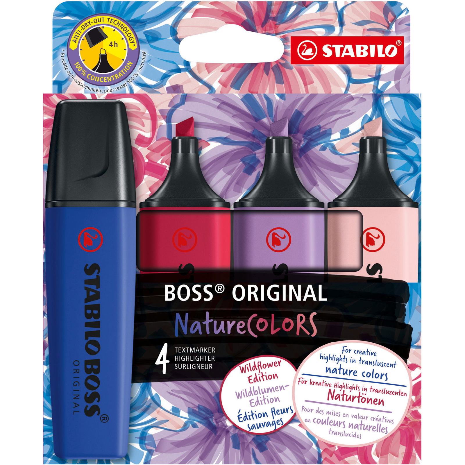 STABILO BOSS ORIGINAL NaturecolourS Wildflower - set of 4 (4006381624398)