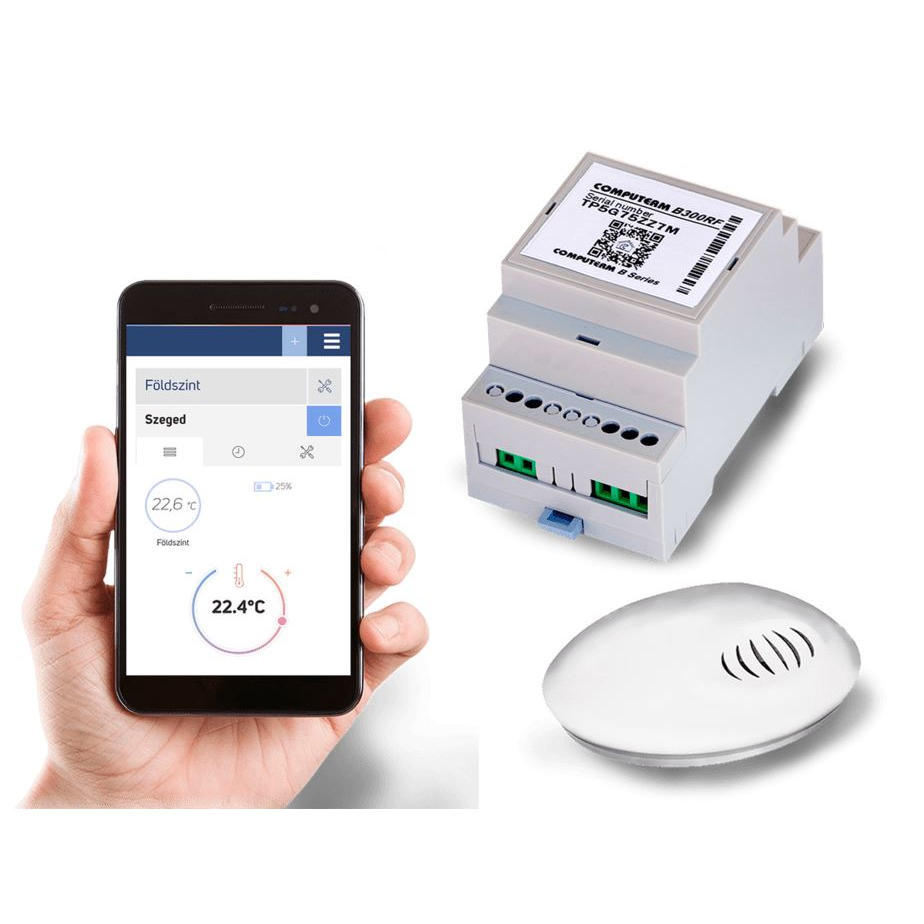 Computherm Wi-Fi termosztát vezeték nélküli hőérzékelővel (B300RF) (com-pB300RF)