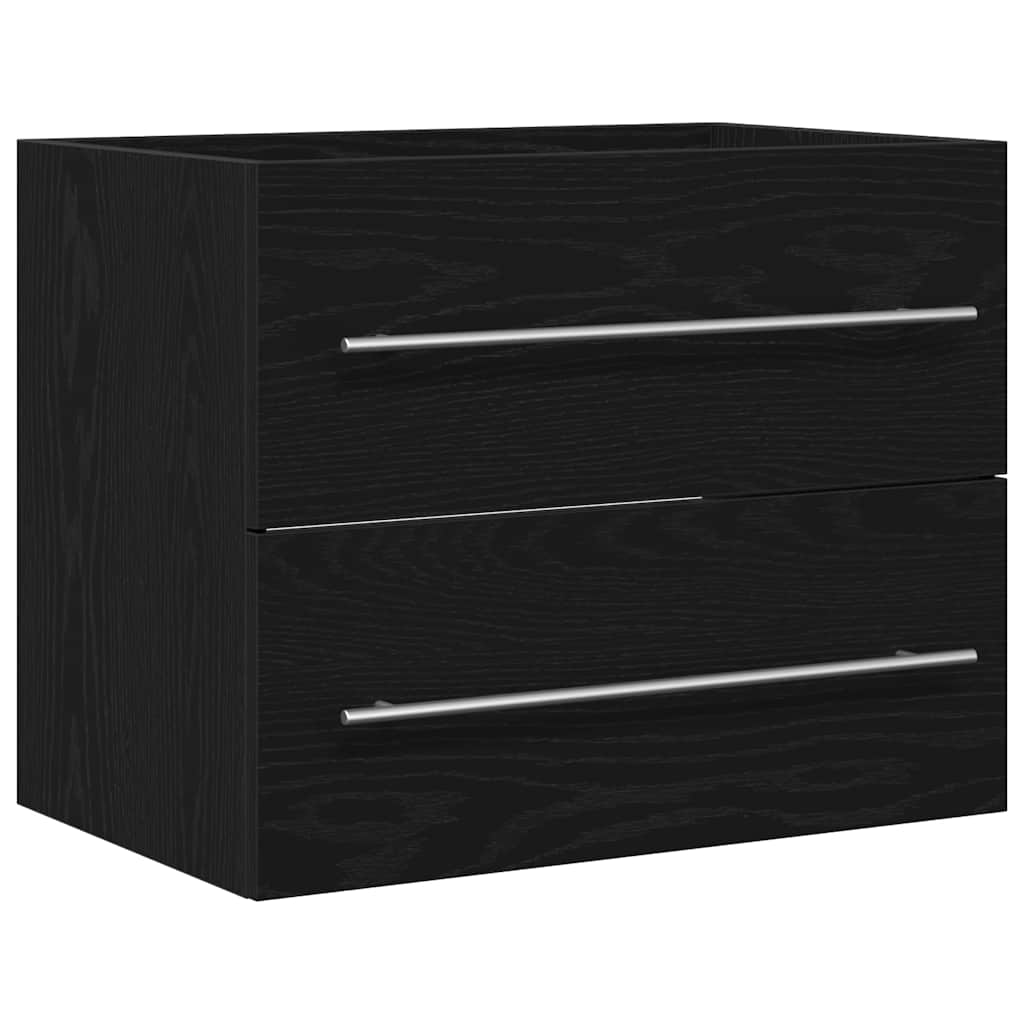 fekete tölgy szerelt fa mosdószekrény 60x38,5x48 cm (862028)