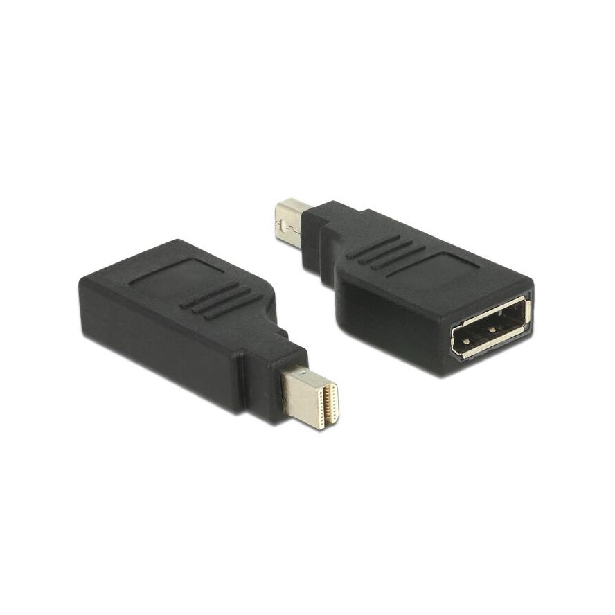 Delock Displayport mini 1.2 -> Displayport M/F adapter fekete 4K (65626)