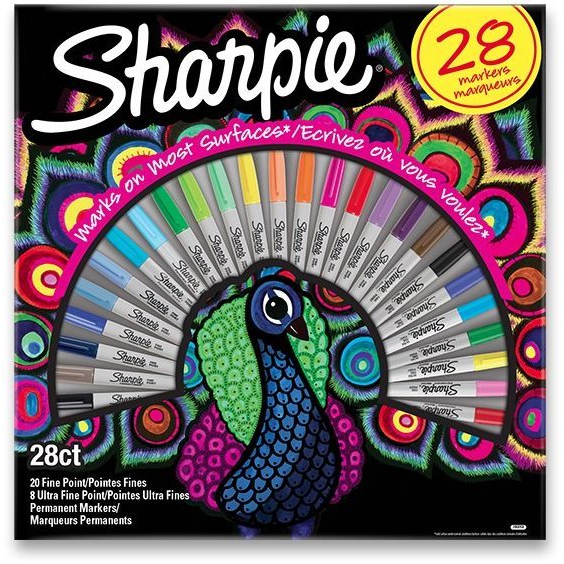 Permanentný popisovač SHARPIE Fine sada 28 farieb