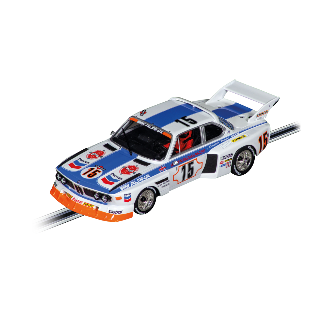 Carrera Digital 132 Cars BMW 3.5 CSL No.15 Autó autópályához 1:32 - Fehér (20032028)