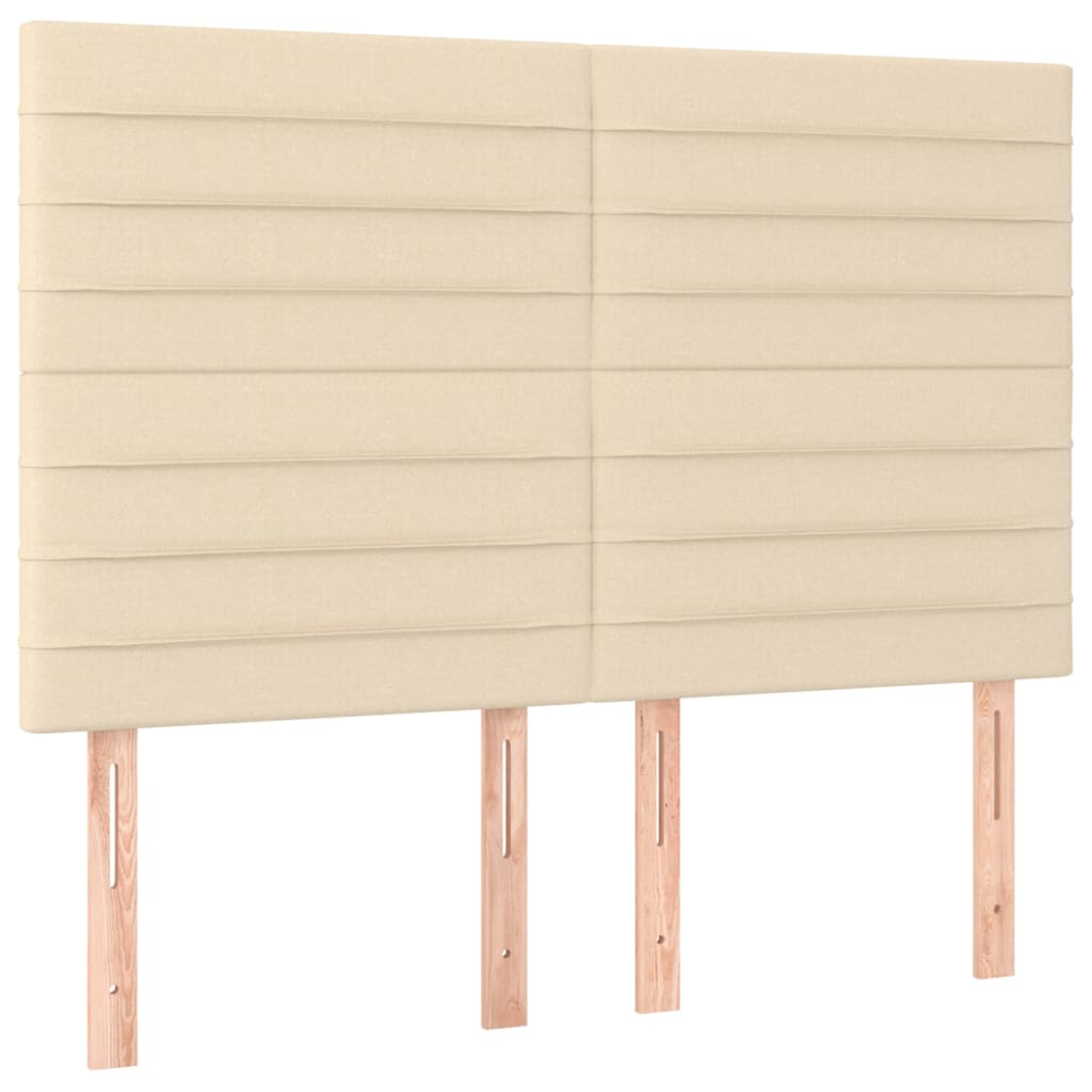 4 db krémszínű szövet fejtámla 72 x 5 x 78/88 cm (3116475)