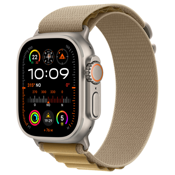 Apple Watch Ultra 2 Титан 49 мм Cellular Умен часовник Tan Alpine Loop