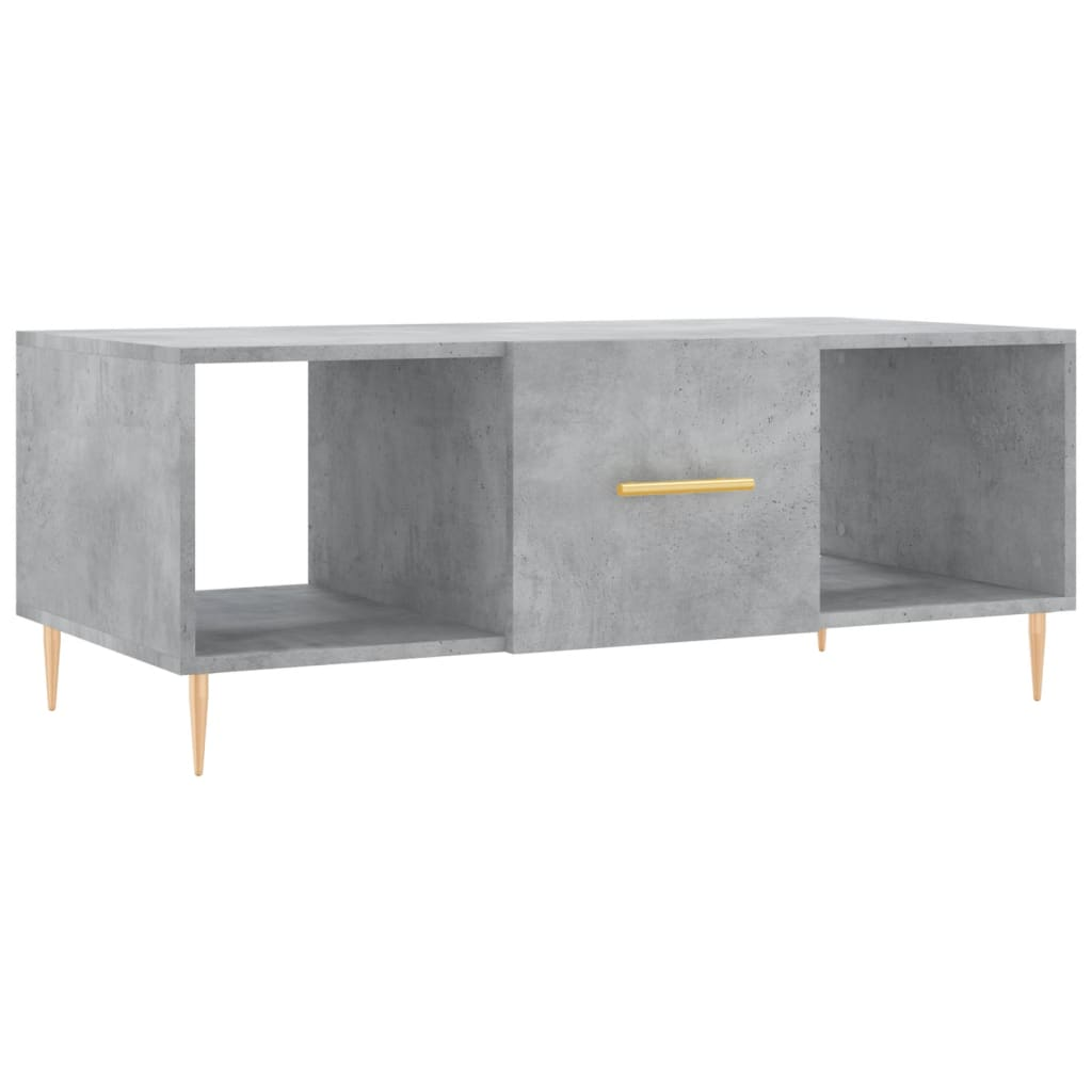 betonszürke szerelt fa dohányzóasztal 102 x 50 x 40 cm (829288)