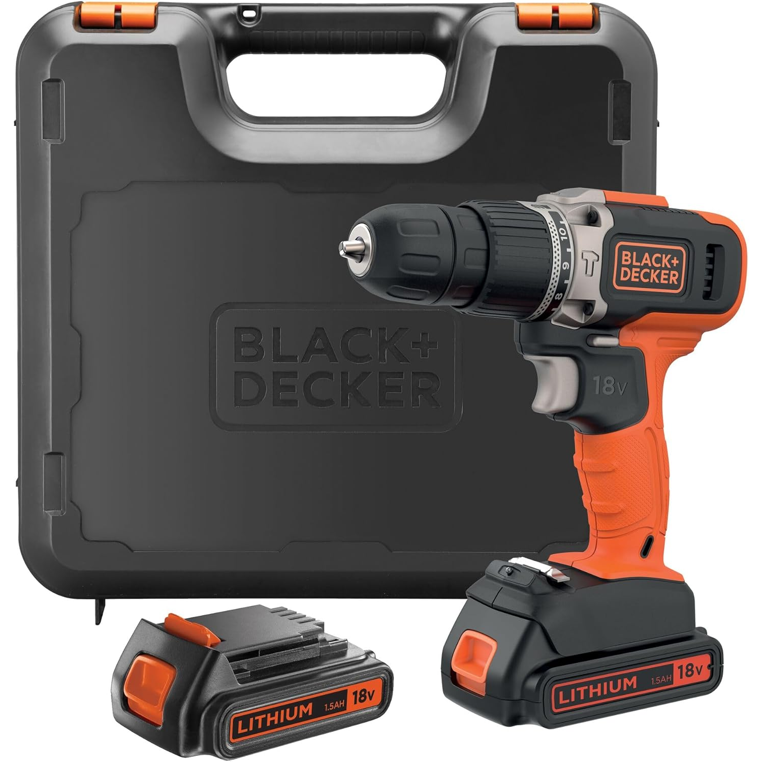 Black & Decker BCD003MEM2K-QW Akkus fúró-csavarozó 1x 2Ah + 1x 4Ah Akku + Töltő + Koffer (BCD003MEM2K-QW)