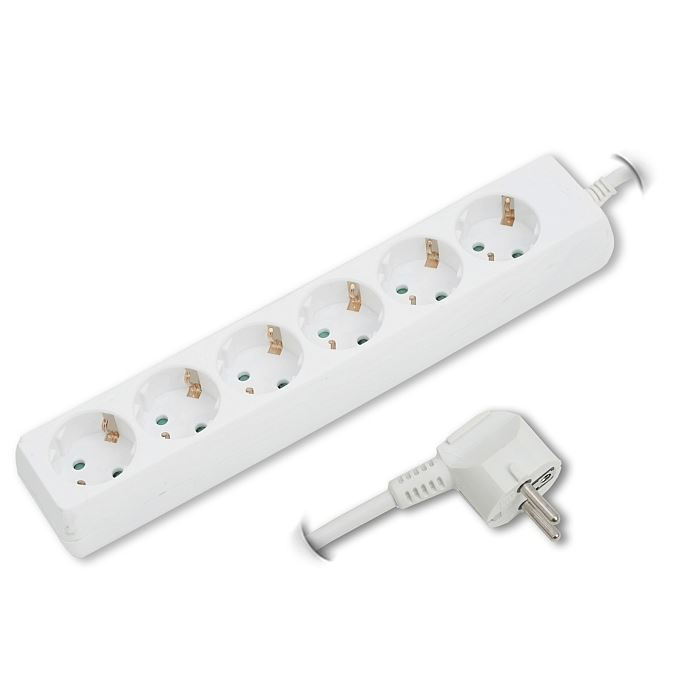 PRC Hálózati elosztó 6 aljzat 5m fehér (20212) (prc-20212)