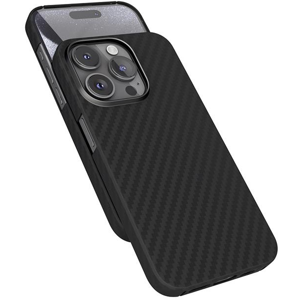 Epico Mag+ Carbon iPhone 15 Pro fekete MagSafe tok (81310191300003)