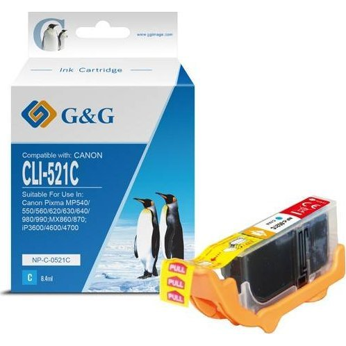 G&G Tintenpatrone kompatibel Canon CLI-521C/ 2934B001 Cyan