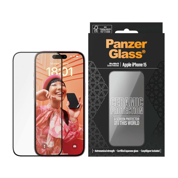 PanzerGlass PG Scrn Ceramic iPhone 15 UWF WA Protector de pantalla Apple 1 pieza(s)