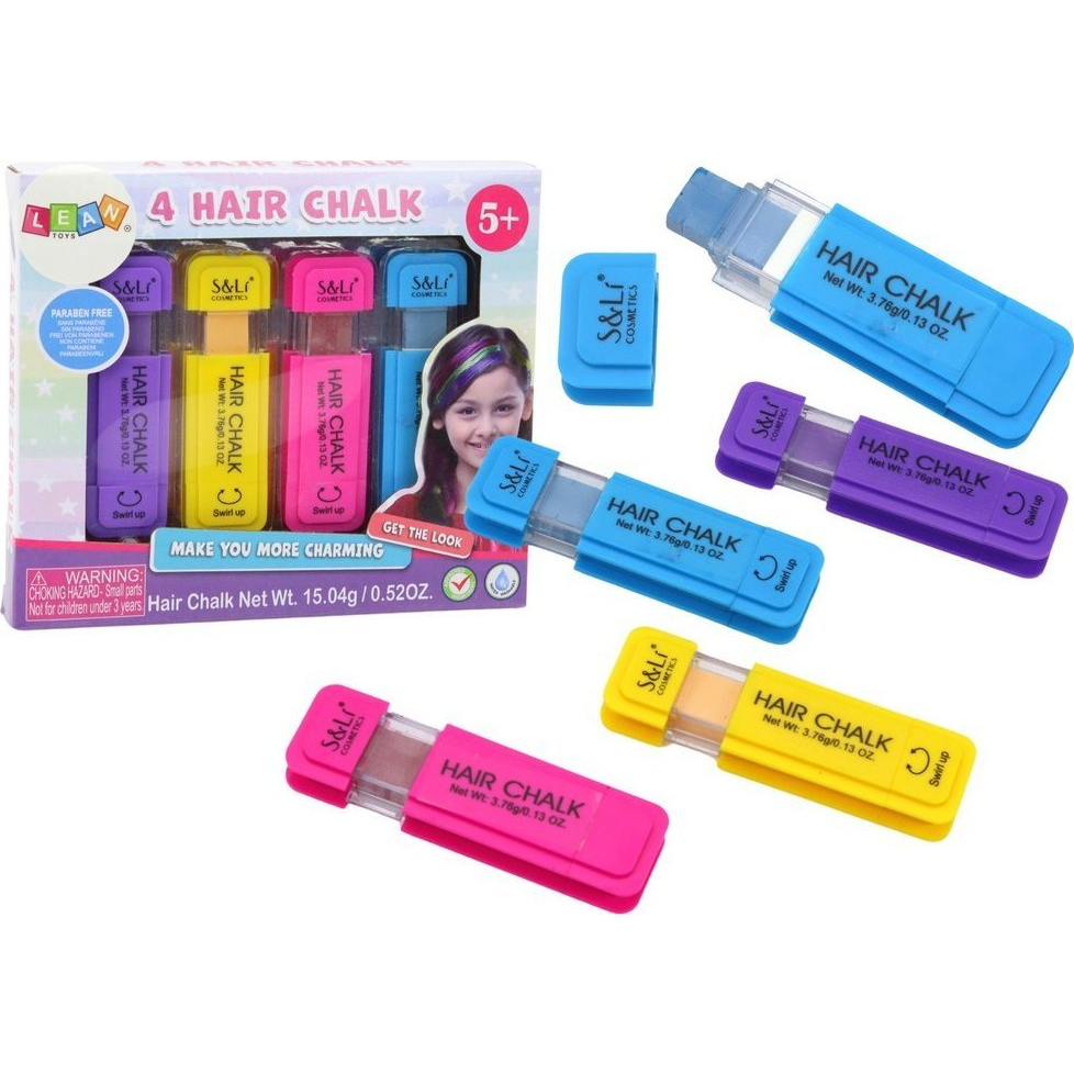 Lean Toys Hajfestő Kréta 4 db Színes Kréta (19574)
