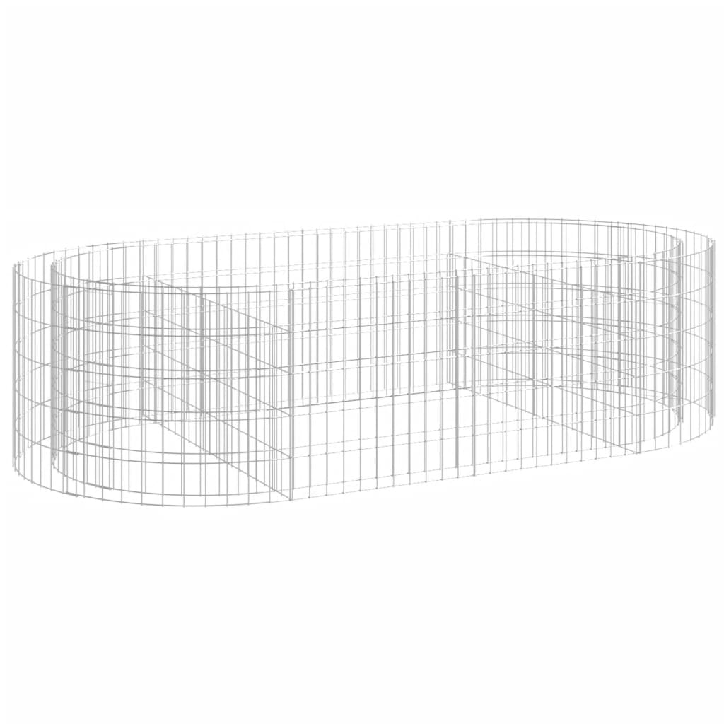 horganyzott vas gabion magaságyás 200x100x50 cm (152040)