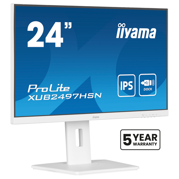 iiyama ProLite XUB2497HSN-W2 Monitor PC 60,5 cm (23.8") 1920 x 1080 Pixel Full HD LED Bianco