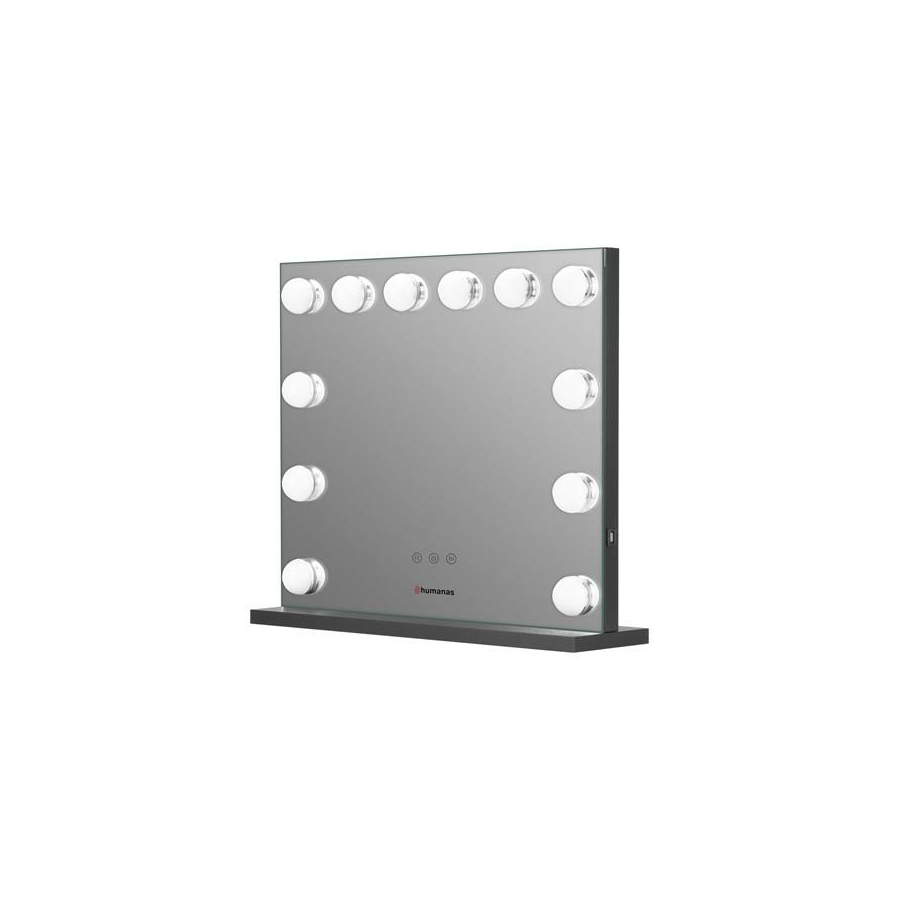 Humanas HS HM02 LED Sminktükör - Fekete (HM02)