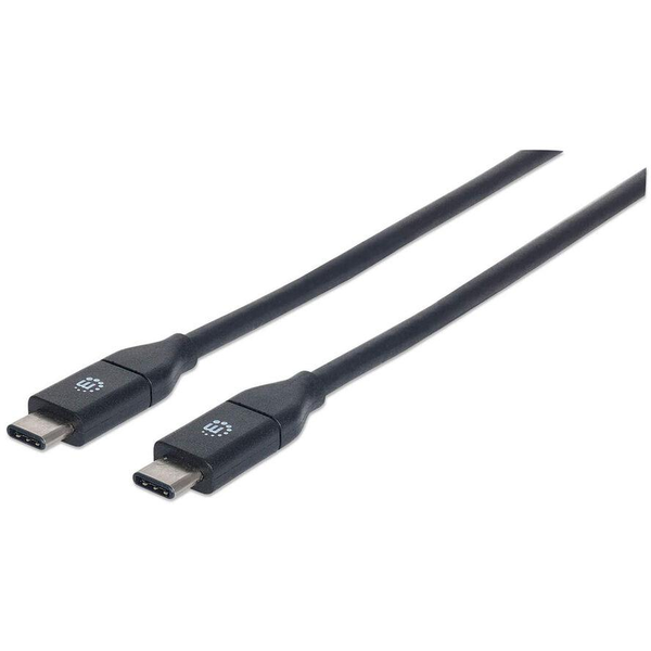 Manhattan 354899 USB-kabel USB 3.2 Gen 2 (3.1 Gen 2) 0,5 m USB C Sort