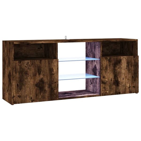 füstös tölgy színű LED-es TV-szekrény 120 x 30 x 50 cm