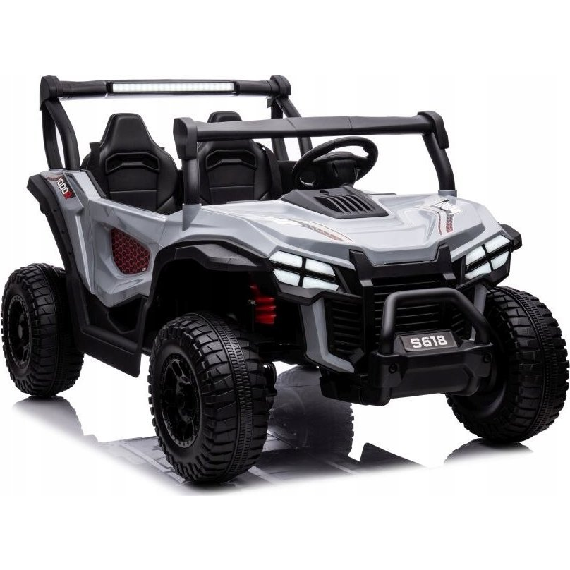 S618 Elektromos Kisautó 13546 - 24 V , 4x4, 2 Személyes, Szürke (13546)