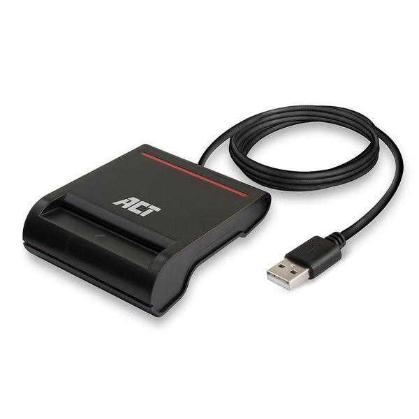 ACT AC6015 smartcard læser Indendørs USB USB 2.0 Sort