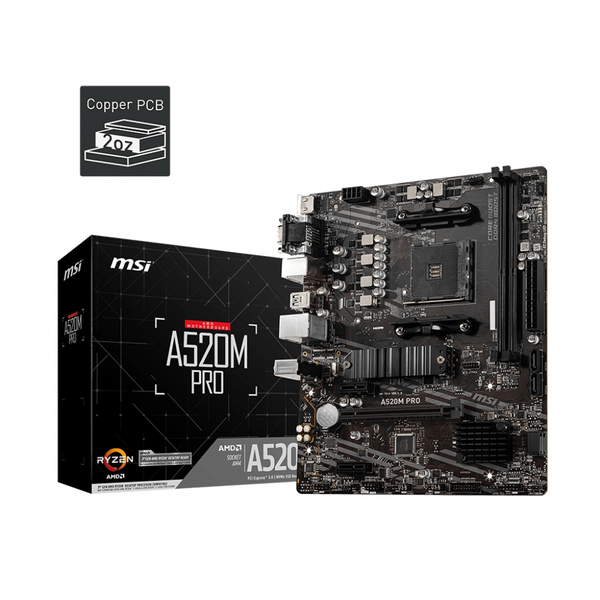 MSI A520M PRO scheda madre AMD A520 Socket AM4 micro ATX
