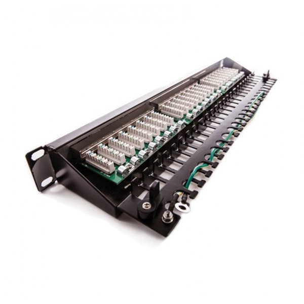 KE-Line Giga KOMPAKT 24port CAT5E árnyékolt patch panel RJ45/s (KE606029)