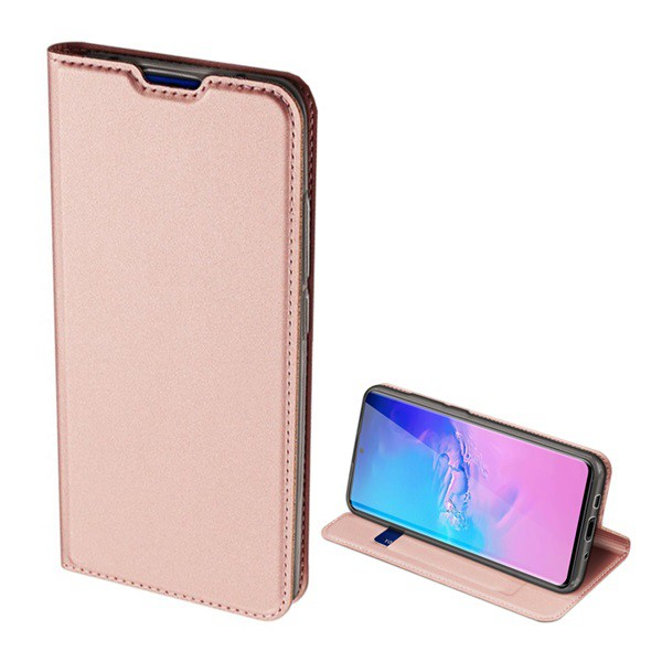 DUX DUCIS SKIN PRO tok álló, bőr hatású (FLIP, oldalra nyíló, bankkártya tartó, asztali tartó funkció) ROZÉARANY [Samsung Galaxy S20 Ultra 5G (SM-G988B)]