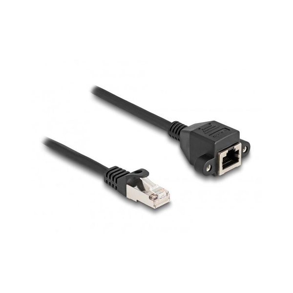 DELOCK RJ50 Verlängerungskabel Stecker zu Buchse S/FTP 0,25m