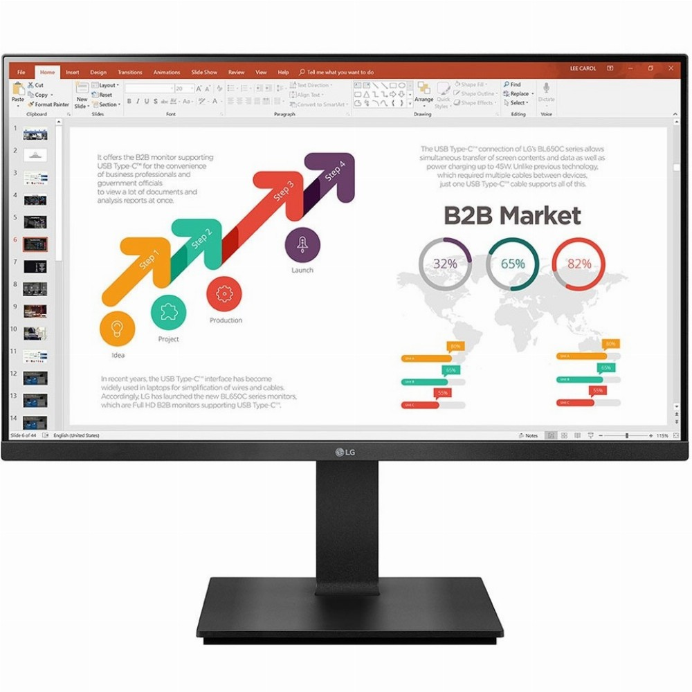 LG 24BP450Y-B 23,8" Full HD IPS LED monitor fekete (24BP450Y-B)