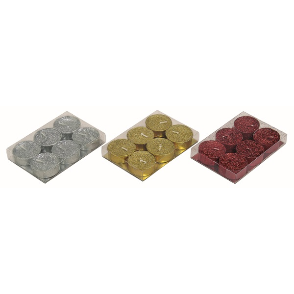 Karácsonyi 4cm teamécses (6db/csomag) (KAR4TEAM6_S)