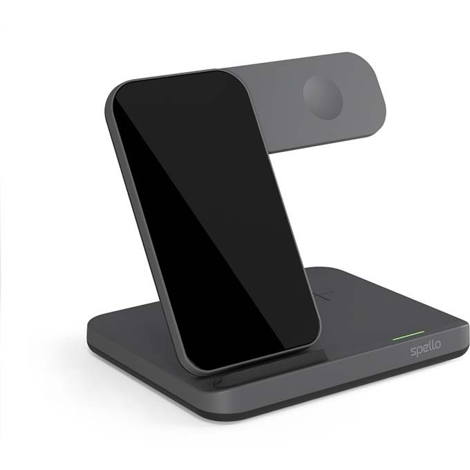 Spello by Epico 3in1 Samsung vezeték nélküli töltőállvány - fekete (9915101300222)
