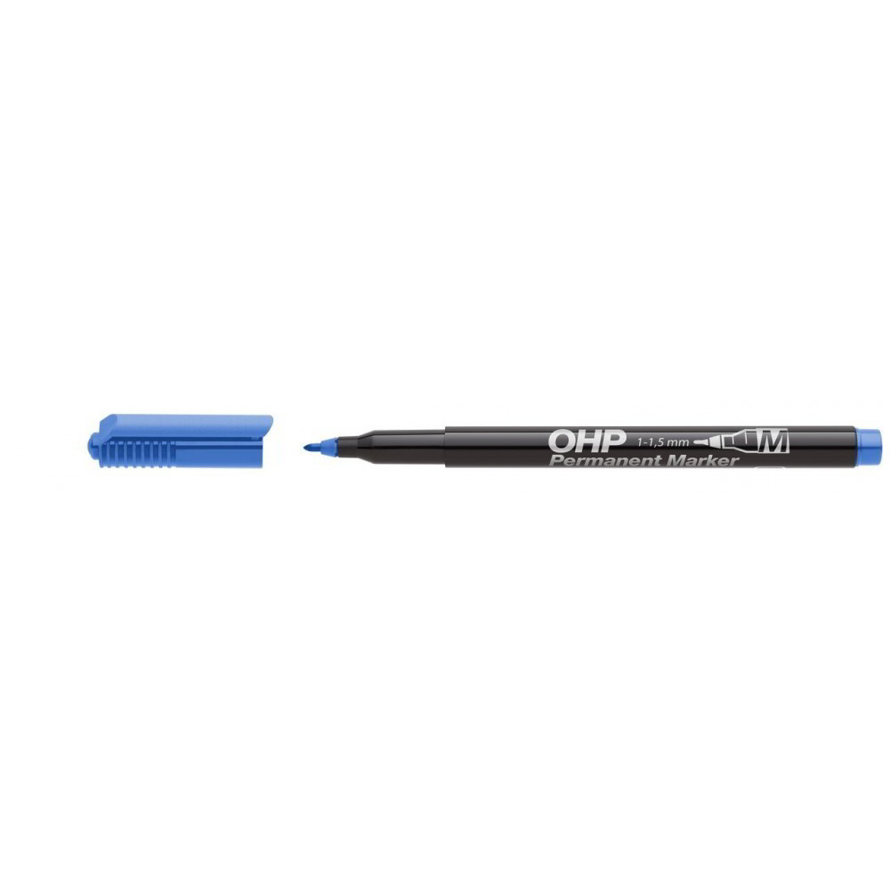 Marker, ICO, OHP M Pasla alcoolica, 1-1.5 mm, BL, Albastru