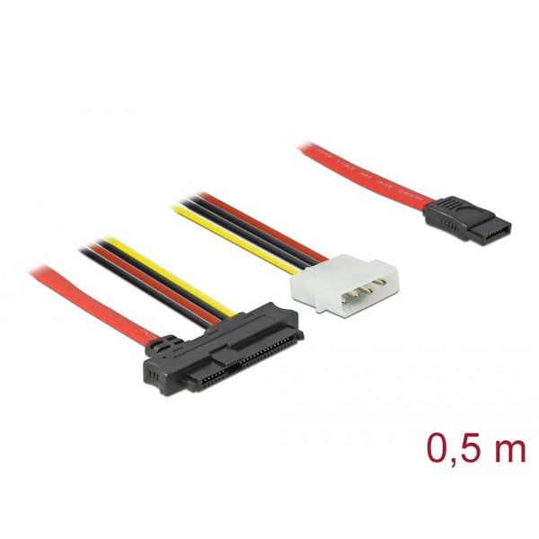 Kabel SAS SFF-8482 + napájení > 1 x SATA 7 pin 0,5 m Delock 82219