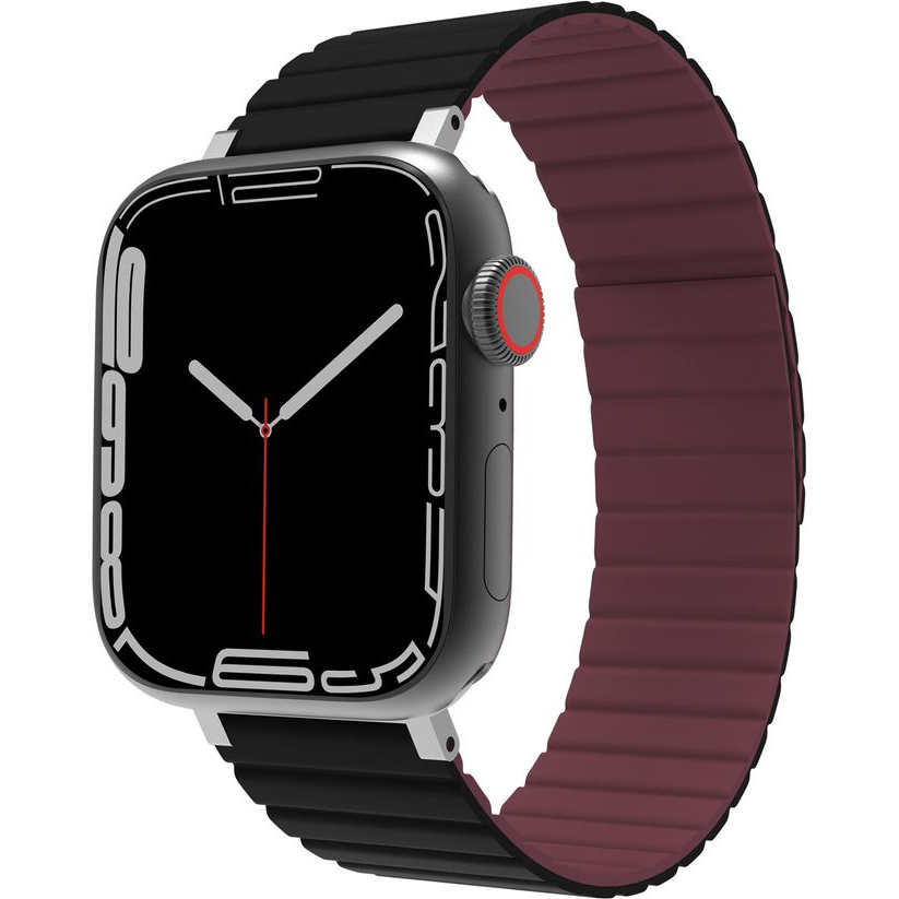JCPal FlexForm Mágneses Apple Watch Szíj 38/40/41mm Fekete/Piros (JCP6287)