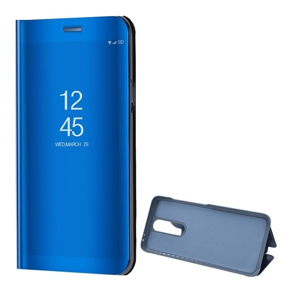 Xiaomi Redmi K30 / K30 5G / Poco X2, Oldalra nyíló tok, hívás mutatóval, Smart View Cover, kék (utángyártott) (G93556)