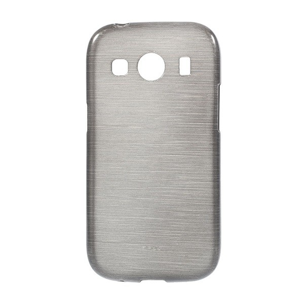 Szilikon telefonvédő (szálcsiszolt minta) SZÜRKE [Samsung Galaxy Ace 4 LTE (SM-G357FZ)]