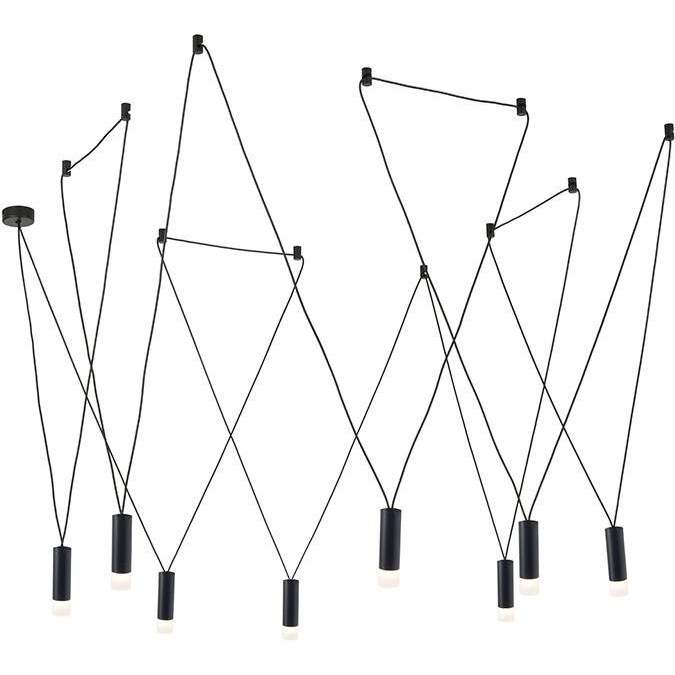 ACA DECOR Teres függőlámpa, max 8 × 5 W/G9/230 V/IP20 (YL22P8BK)