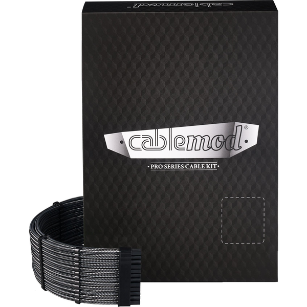 CableMod C-Series Pro ModMesh Sleeved 12V-2x6 12VHPWR Dual StealthSense Cable Kit for Corsair RMi, RMx (Black Label) - carbon