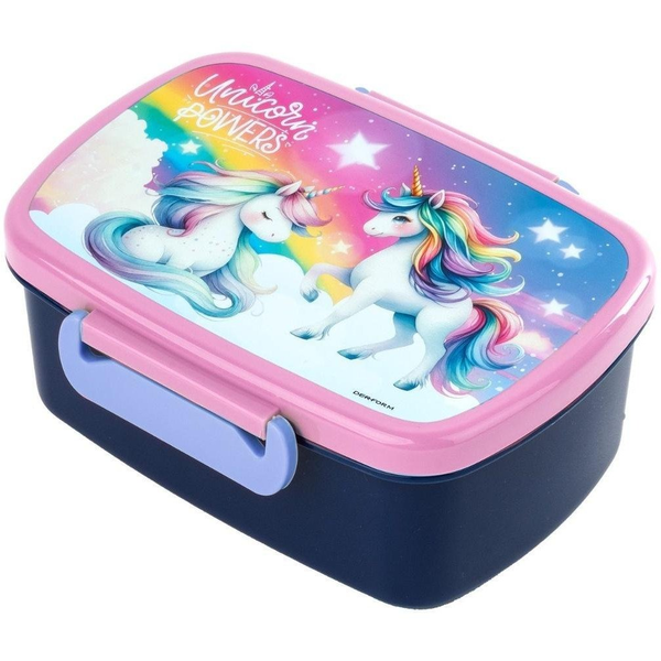 Unikornisos Műanyag Uzsonnás Doboz - Unicorn Powers (SAJR16)