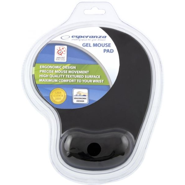 Подложка за мишка Esperanza Jelly, Черна