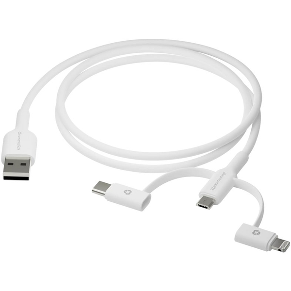 dbramante1928 CBX3A3WH7176 USB кабел 1 м USB A USB C/Micro USB-A/Lightning Бяла