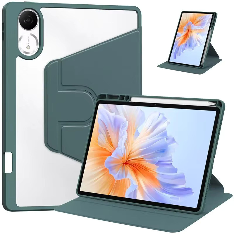 Huawei Honor Pad X8a (11.0), mappa tok, elforgatható (360°), kitámasztóval, érintőceruza tartóval, sötétzöld (TS10734)